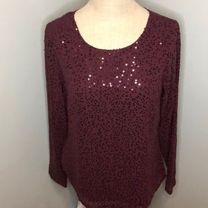 Coldwater Creek Sequin Blouse Top